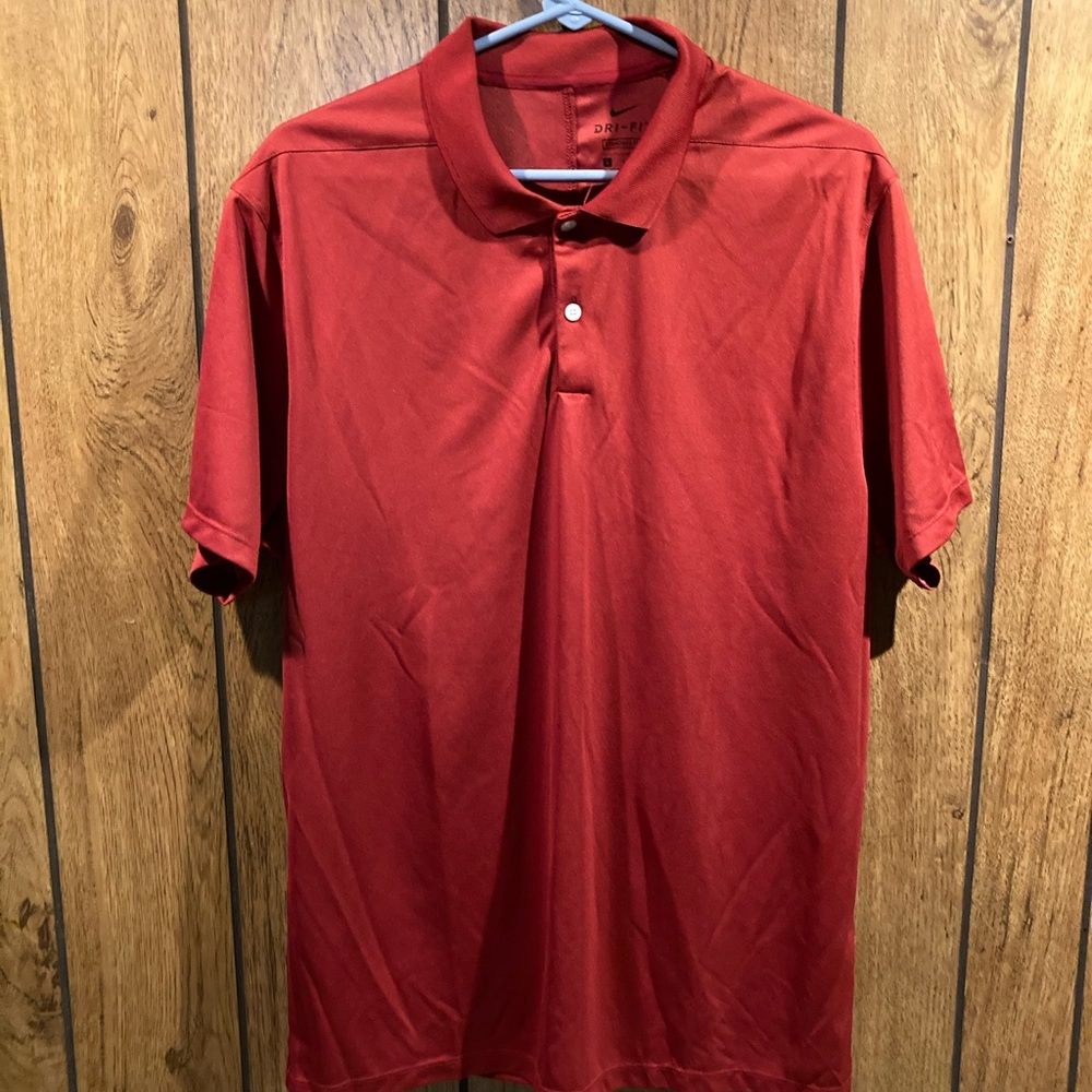 Nike Dri-Fit Red Athletic Polo